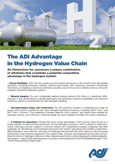 Dia-Vac® Pump Reliability Hydrogen Case Study | ADI